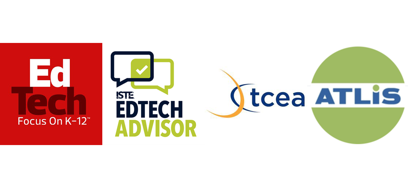 Image: Ed Tech, Iste, TCEA and ATLIS logos