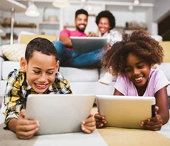Siblings On Tablets